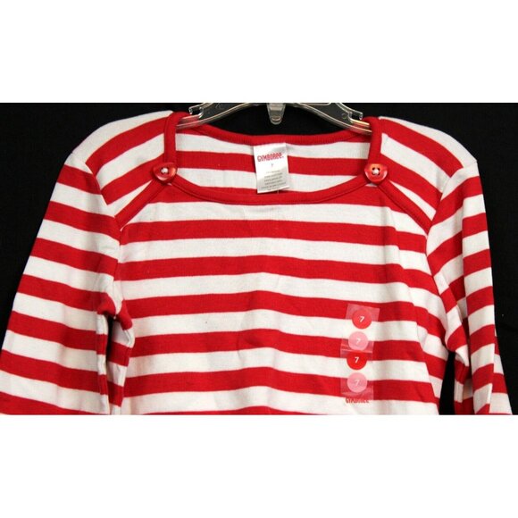 2008 Gymboree Sweet Heart Valentine Day Shirt Red Striped Button Classic French - Picture 2 of 6